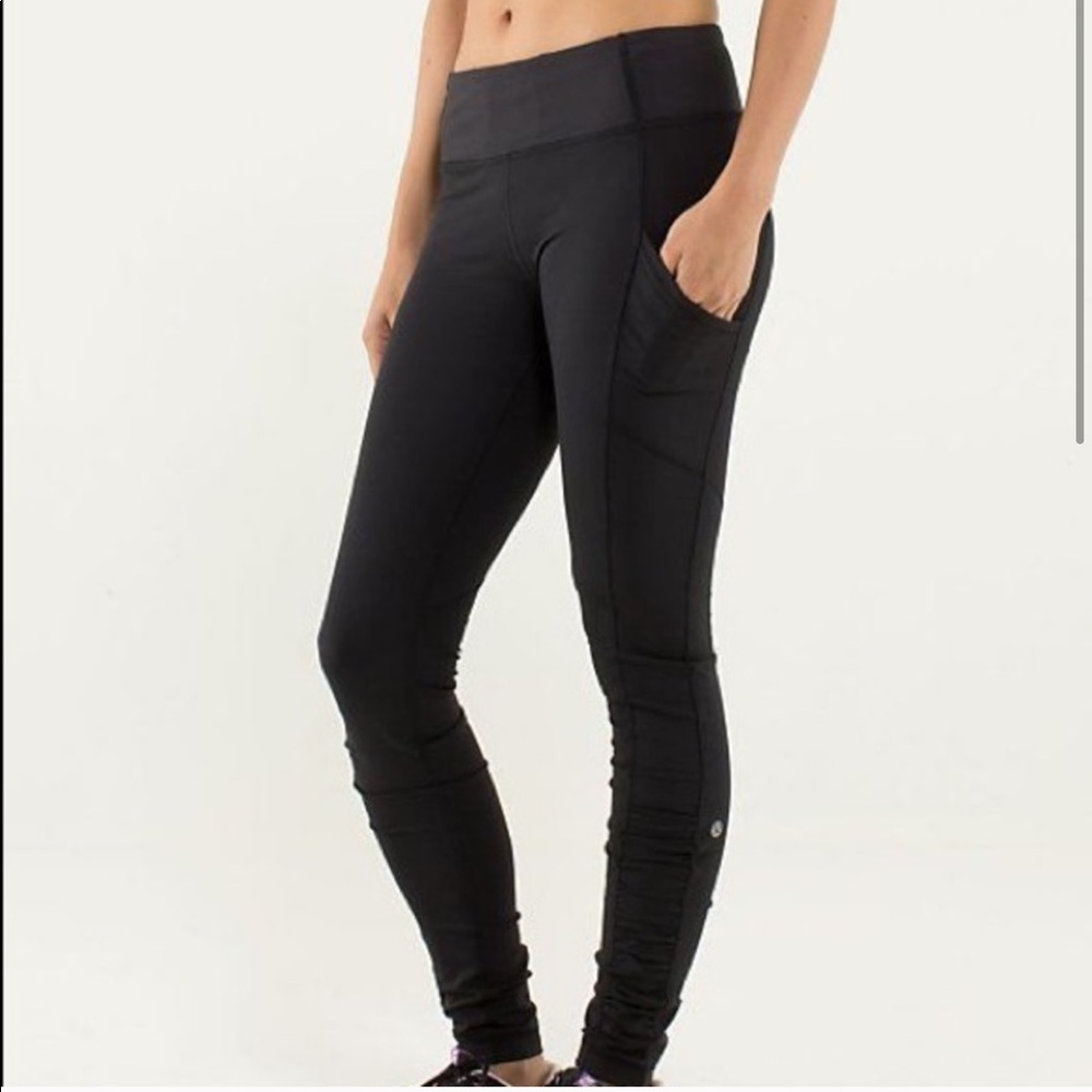Lulu Lemon Tight Speed Ruched Leggings